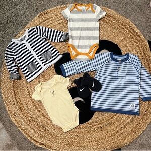 baby boy striped clothing bundle quality & stylish onesies & cardigans no flaws